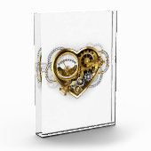 Steampunk Heart met een manometer Fotoblokken (Links)