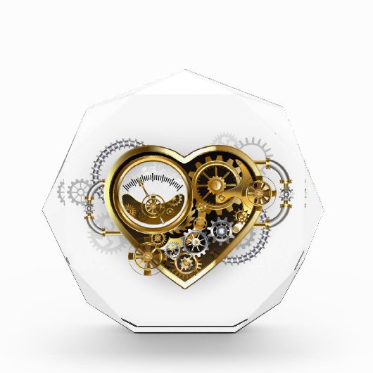 Steampunk Heart met een manometer Fotoblokken (Voorkant)