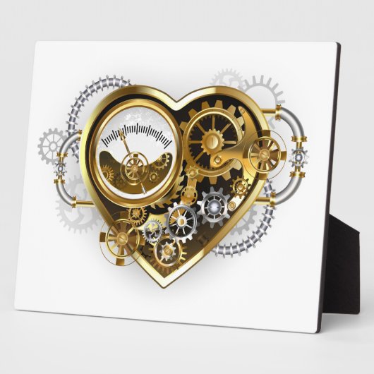 Steampunk Heart met een manometer Fotoplaat (Zijkant)