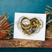 Steampunk Heart met een manometer Fotoplaat (Zijkant)