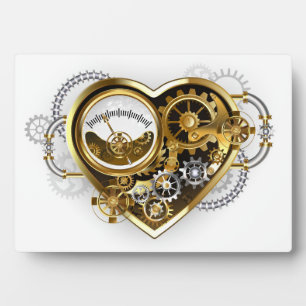 Steampunk Heart met een manometer Fotoplaat