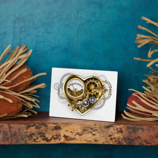 Steampunk Heart met een manometer Fotoplaat (Zijkant)