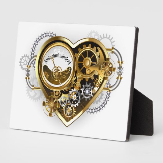 Steampunk Heart met een manometer Fotoplaat (Zijkant)