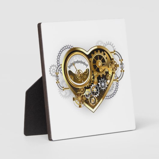 Steampunk Heart met een manometer Fotoplaat (Voorkant)