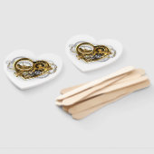 Steampunk Heart met een manometer Handwaaier (Niet-gemonteerd)