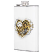 Steampunk Heart met een manometer Heupfles (Links)
