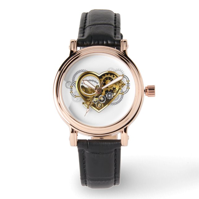 Steampunk Heart met een manometer Horloge (Voorkant)