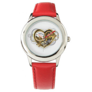 Steampunk Heart met een manometer Horloge