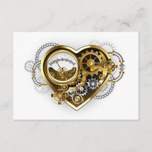 Steampunk Heart met een manometer Informatiekaartje