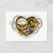 Steampunk Heart met een manometer Informatiekaartje (Voorkant)