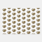 Steampunk Heart met een manometer Inpakpapier Vel (Voorkant 3)