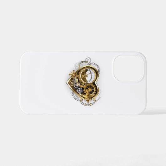 Steampunk Heart met een manometer iPhone Hoesje (Achterkant horizontaal)