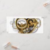 Steampunk Heart met een manometer Kaart (Voorkant / Achterkant in situ)