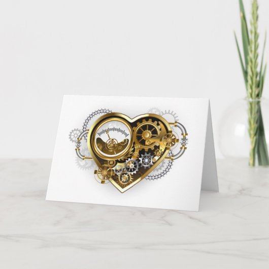 Steampunk Heart met een manometer Kaart (Voorkant)