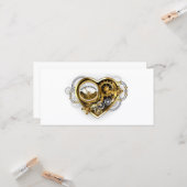 Steampunk Heart met een manometer Kaart (Voorkant / Achterkant in situ)