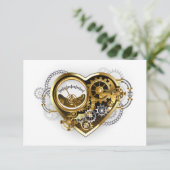 Steampunk Heart met een manometer Kaart (Staand voorkant)