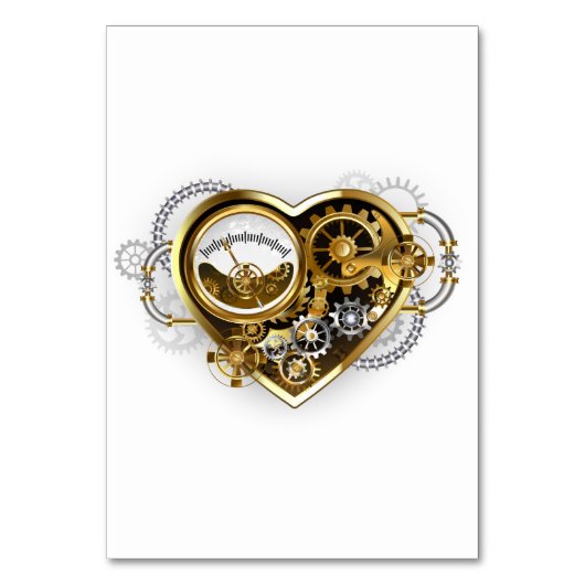 Steampunk Heart met een manometer Kaart (Voorkant)