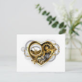 Steampunk Heart met een manometer Kaart (Staand voorkant)