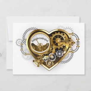 Steampunk Heart met een manometer Kaart