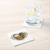 Steampunk Heart met een manometer Kartonnen Onderzetters (Insitu)