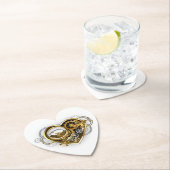 Steampunk Heart met een manometer Kartonnen Onderzetters (Insitu)