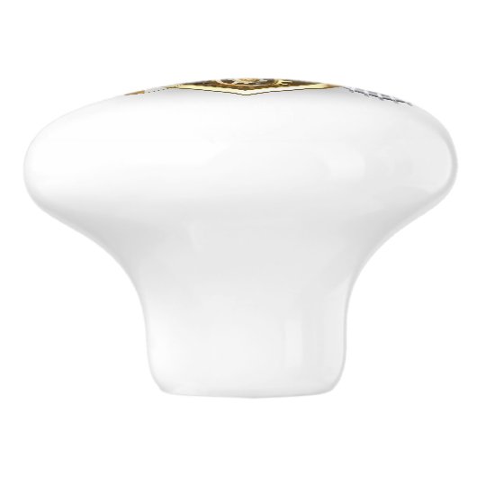 Steampunk Heart met een manometer Keramische Knop (Zijkant)