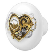 Steampunk Heart met een manometer Keramische Knop (Rechts)