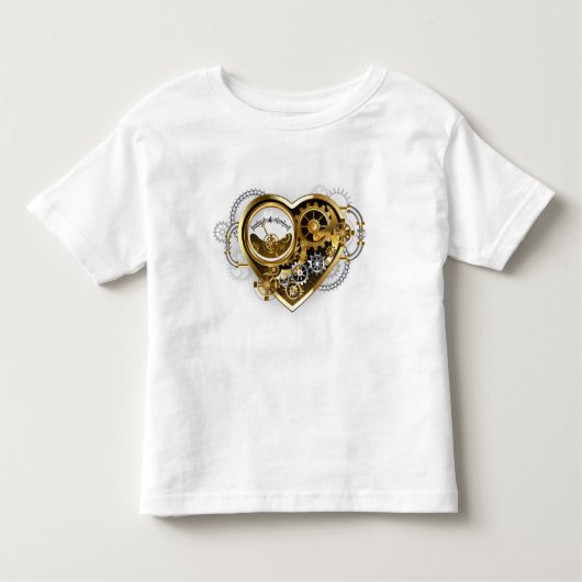 Steampunk Heart met een manometer Kinder Shirts (Voorkant)