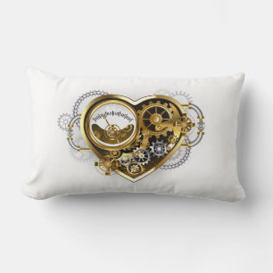 Steampunk Heart met een manometer Kussen
