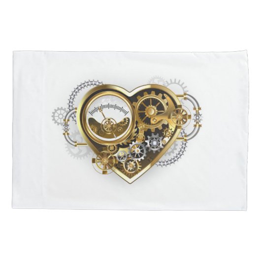 Steampunk Heart met een manometer Kussensloop (Achterkant)