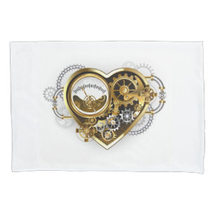 Steampunk Heart met een manometer Kussensloop