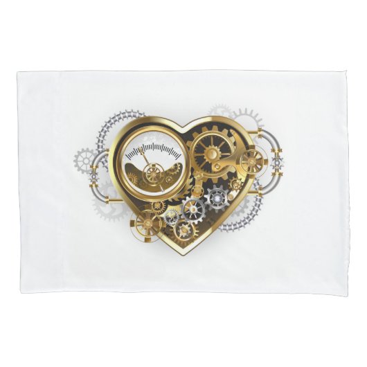 Steampunk Heart met een manometer Kussensloop (Voorkant)