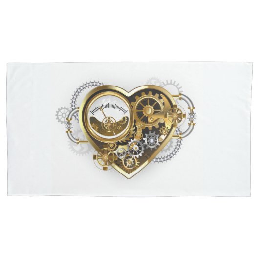 Steampunk Heart met een manometer Kussensloop (Voorkant)