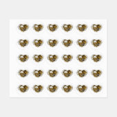 Steampunk Heart met een manometer Labels (Vel)