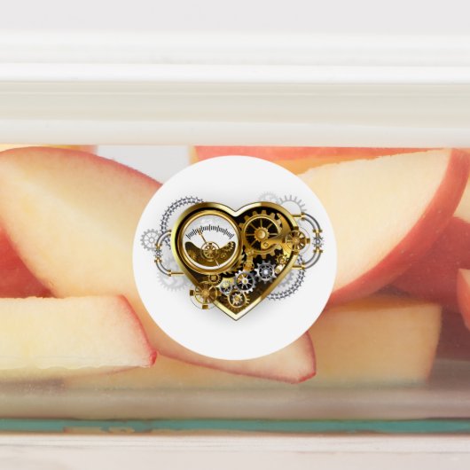 Steampunk Heart met een manometer Labels (Aangebracht)