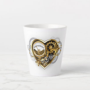 Steampunk Heart met een manometer Latte Mok