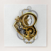 Steampunk Heart met een manometer Legpuzzel (Horizontaal)