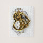 Steampunk Heart met een manometer Legpuzzel (Verticaal)