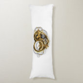 Steampunk Heart met een manometer Lichaamskussen (Voorkant Verticaal)