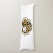 Steampunk Heart met een manometer Lichaamskussen (Achterkant (Verticaal))