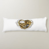 Steampunk Heart met een manometer Lichaamskussen (Voorkant)