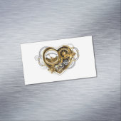 Steampunk Heart met een manometer Magnetisch Visitekaartje (Voorbeeld)