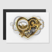 Steampunk Heart met een manometer Magnetische Uitnodiging (Voorkant / Achterkant)