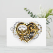 Steampunk Heart met een manometer Menu (Staand voorkant)