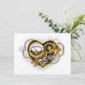 Steampunk Heart met een manometer Menu (Staand voorkant)