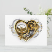 Steampunk Heart met een manometer Menu (Staand voorkant)