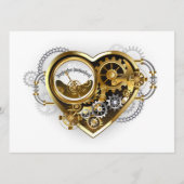 Steampunk Heart met een manometer Menu (Voorkant)