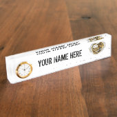 Steampunk Heart met een manometer Naambordje (Zijkant)