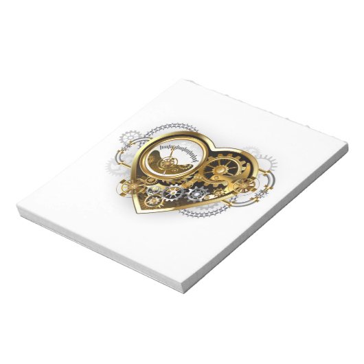 Steampunk Heart met een manometer Notitieblok (Linkerzijde)