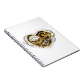 Steampunk Heart met een manometer Notitieboek (Rechterzijde)
